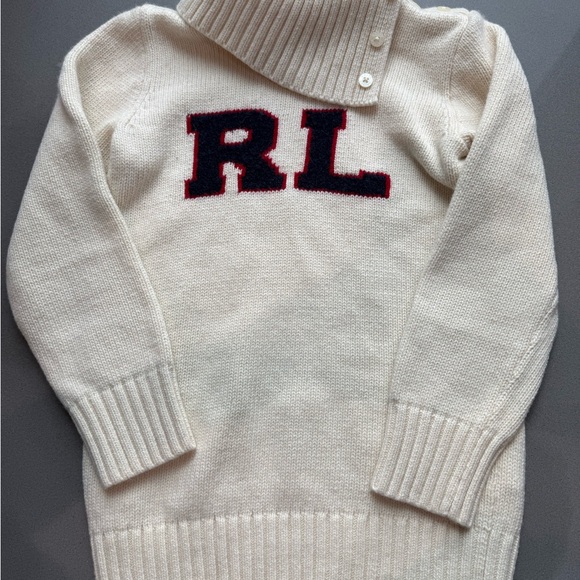 Polo Ralph Lauren Other - Polo by Ralph Lauren Cream Sweater with Navy Letters